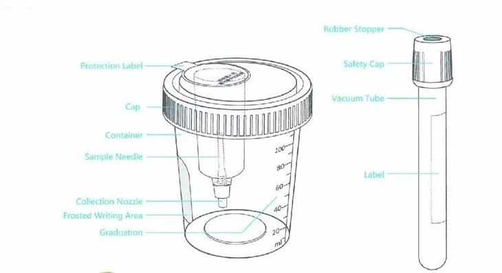Vacuum Urine Container 60ml 90ml 120ml