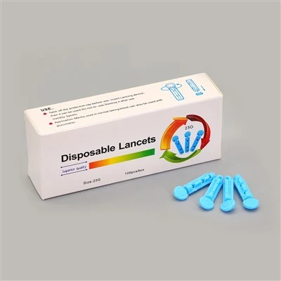 Jednorazová glukózová lanceta 21G--33G